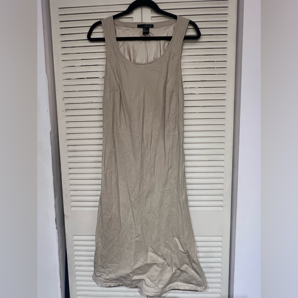 Beige Sleeveless Dress